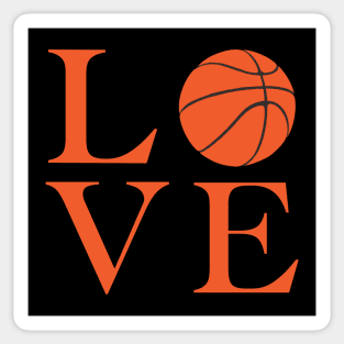 Love for basketball hoops, b-ball, slam dunks, free throws, the game Sticker